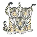two tigers full body tattoo design idea