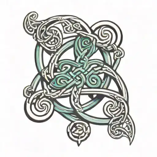 Celtic knot with the text "Reynolds"  tattoo design idea