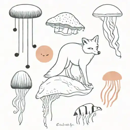 Arctic fox Sea or mushroom 🍄 penguin 🐧 jellyfish or the number 3 arts and crafts Cow 🐮 tattoo design idea