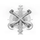 christian cross with John 13:7 tattoo design idea