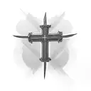 christian cross with John 13:7 tattoo design idea