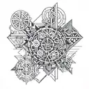 Machine, liberation, revolution, worker tattoo design idea