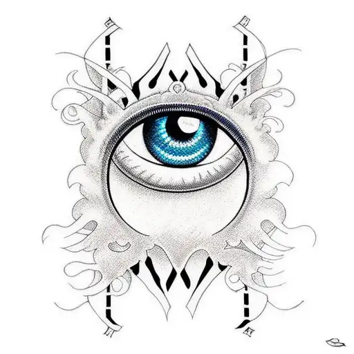 Evil Eye tattoo design idea