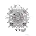 Compass tattoo design idea