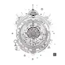 Compass tattoo design idea