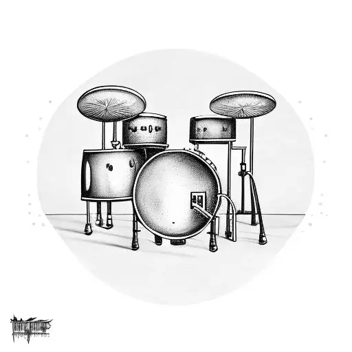drums beer tattoo design idea