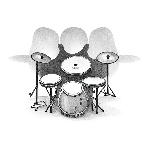 drums beer tattoo design idea