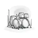 drums beer tattoo design idea