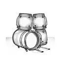 drums beer tattoo design idea