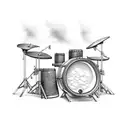 drums beer tattoo design idea