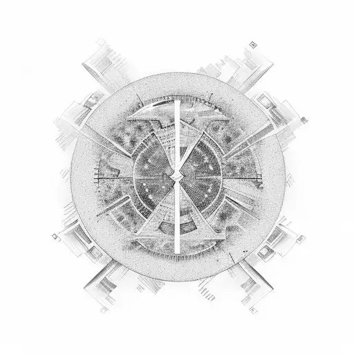 jing jang DNA Hourglass tattoo design idea