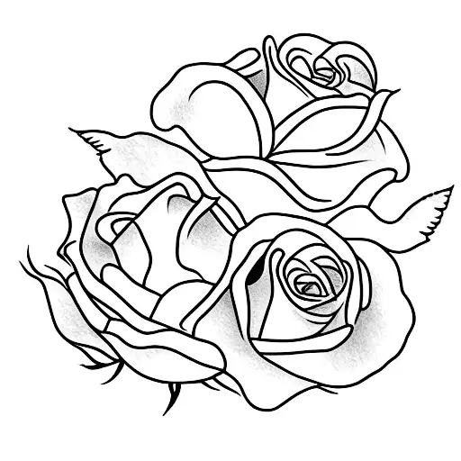 buffalo and roses tattoo design idea
