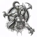 A woman warrior that has been through hell and back. She didn’t ask for any of it and she still survives. She doesn’t tr tattoo design idea