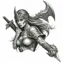 A woman warrior that has been through hell and back. She didn’t ask for any of it and she still survives. She doesn’t tr tattoo design idea