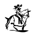 cowgirl riding nuke tattoo design idea