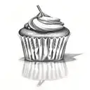 little cupcake tattoo design idea