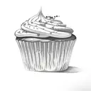 little cupcake tattoo design idea