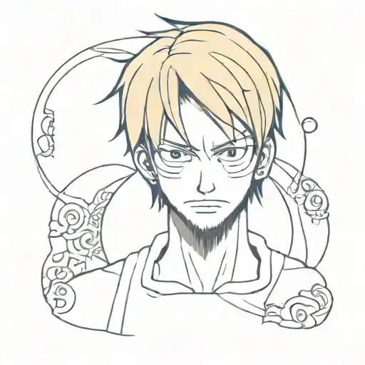 sanji one piece inspired tattoo incorporating elements tattoo design idea