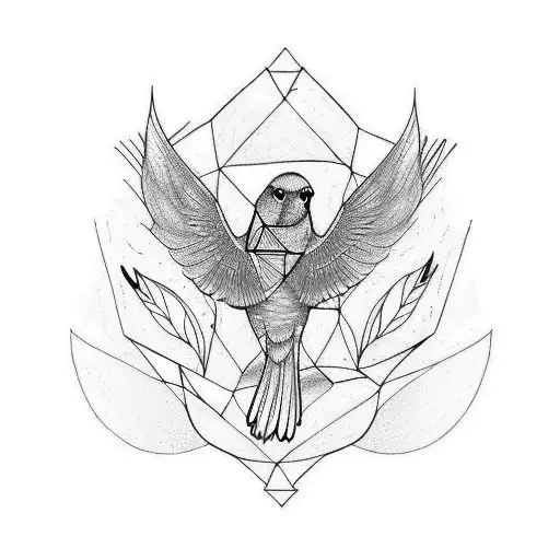 a finch tattoo design idea