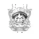 luffy  tattoo design idea