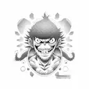 monkey d luffy  tattoo design idea