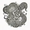 the Hebrew letters for Jonah, Selah and Ezra   tattoo design idea