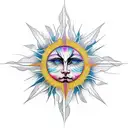 half sleeve philosophy artistic sun masculine tattoo design idea