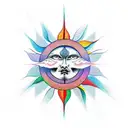 half sleeve philosophy artistic sun masculine tattoo design idea