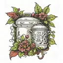 rotten and overgrown kitchen  tattoo design idea