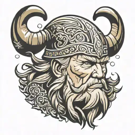 donald trump Viking tattoo design idea