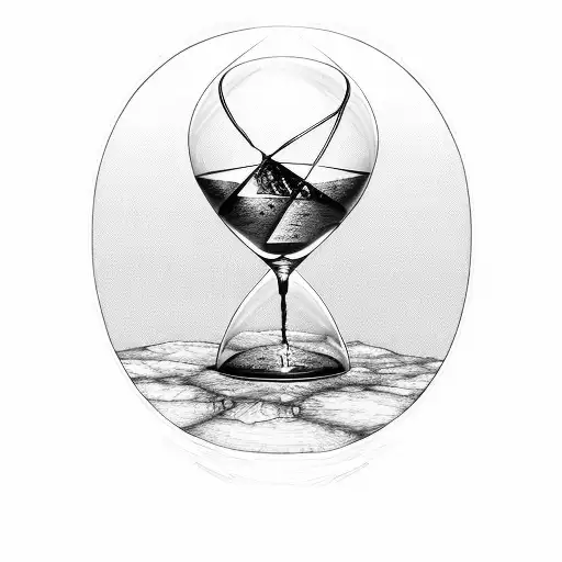 X-ray of a repaired hourglass tattoo design idea