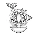 repaired hourglass tattoo design idea