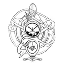 repaired hourglass tattoo design idea