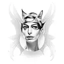 Anne Hathaway as Cat woman from Batman  tattoo design idea