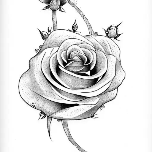 Anglo saxon tatto with roses  tattoo design idea