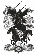 the 4 horsemen apocalypse  tattoo design idea