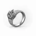 wedding ring and pacifier in cross of christ tattoo design idea