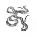 snakes with dagger tattoo design idea
