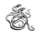 snakes with dagger tattoo design idea