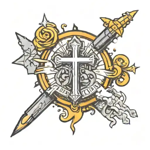 I trust in god tattoo design idea