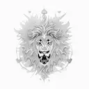 rampant lion tattoo design idea