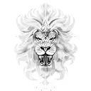 rampant lion tattoo design idea