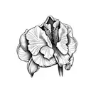 iris botanic drow tattoo design idea