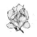 iris botanic drow tattoo design idea