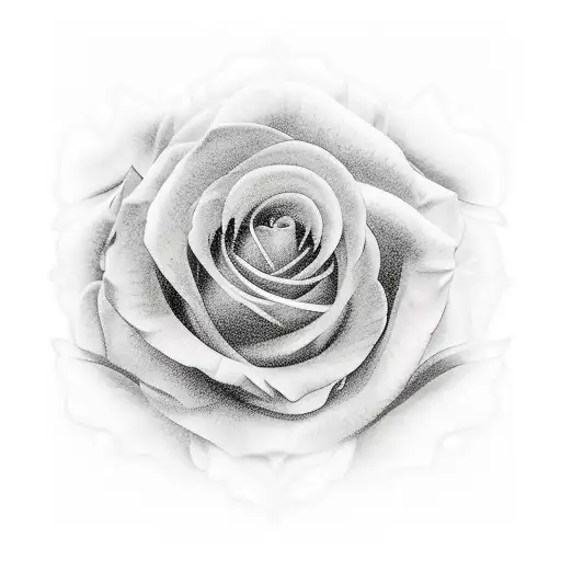 cross and rose  tattoo design idea