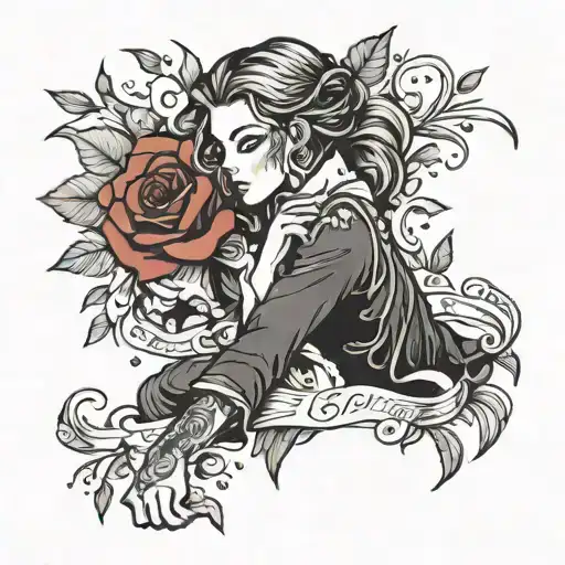 holding on to heartache tattoo design idea