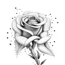 butterflys  barbed wire roses tattoo design idea