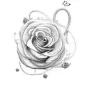 butterflys  barbed wire roses tattoo design idea