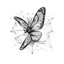 butterflys barbed wire  tattoo design idea