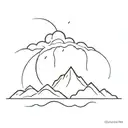 thunder storm tattoo design idea